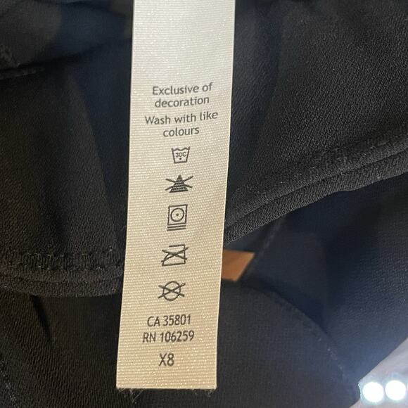 Lululemon Pants Womens 2 Black Noir Crop Wide Leg Waist Tie Mid Rise Pleated - Picture 6 of 10